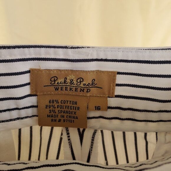 Peck & Peck Vintage Preppy Pinstripe Blazer & Trousers Set | 70s Nautical Glam S - Picture 3 of 9